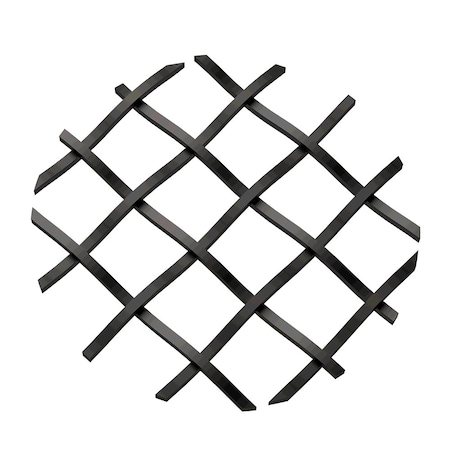Designs Of Distinction .5" Straight Flat Diamond Decorative Grille - Flat Black, 36" W x 24" L Sheet 013624CG10WR1